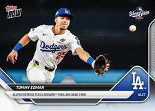 2025 MLB WS Topps NOW 904 TOMMY EDMAN DEFENCE HELP W LOS ANGELES DODGERS