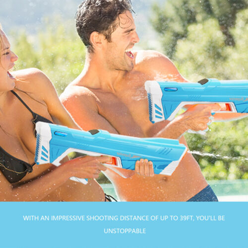 Electric Water Gun Pistol Soaker Long Range Super Pump Action Cannon Squirt - Picture 4 of 17