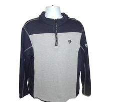 Rock & Roll Denim Work Sweatshirt Men's Flame Resistant Navy/Gray Size L