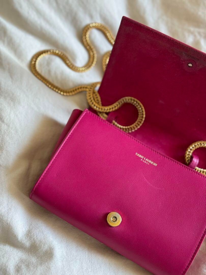 BORSA A TRACOLLA SAINT LAURENT PELLE ROSA spedita dal Giappone!! JP!!!!!!!!!!!!!!!!!