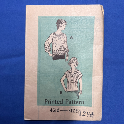 Mail Order 4610 Sewing Pattern Misses' Blouse Top Shirt Size 12-1/2 Bust 35 - Picture 2 of 7