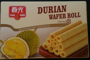 Chun Guang Durian Wafer Roll Cookie Snack 5.29oz/150gr 