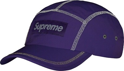 Supreme Reflective Stitch Camp Cap Purple SS23 Waterproof Compass