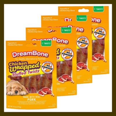 Pack DreamBone Stuffed Twistz Count Rawhide-Free Chews For