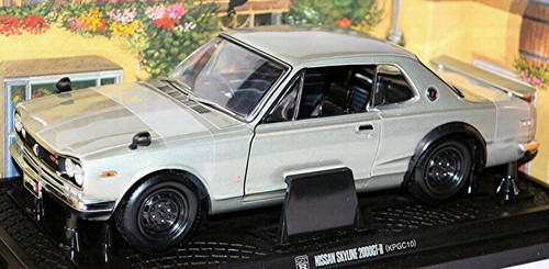 Nissan Skyline 2000 GT-R 1969 Typ C10 Sonic Silber metallic 1-18 Kyosho 08121S - Bild 6 von 6