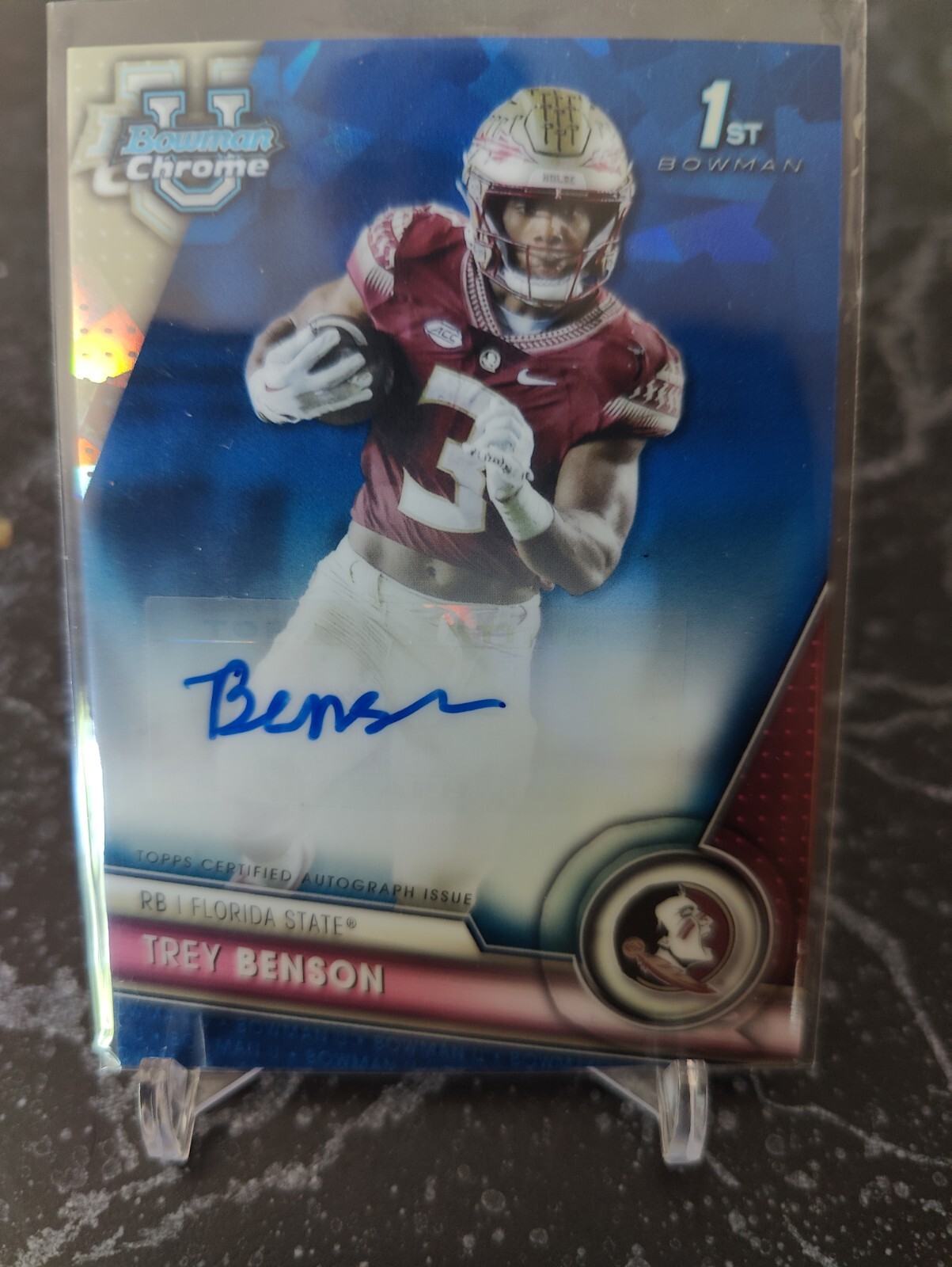 Trey Benson Sapphire Auto 2023 Bowman Chrome U University