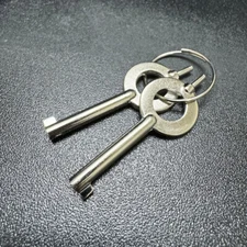 2 Pack Universal Aluminum Standard Handcuff Keys For Law Enforcement + Security