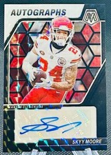 2024 Panini Mosaic Autographs Black Prizm Skyy Moore Chiefs Auto #SME #'d 1/1