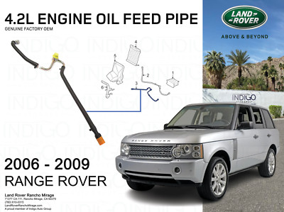 GENUINE FACTORY OEM LAND ROVER OIL FEED PIPE RANGE ROVER 06-09 4.2L SC PBP500290
