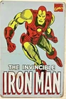 TIN SIGN 8x12 Iron Man invincible superhero Marvel comic book vintage rust B11