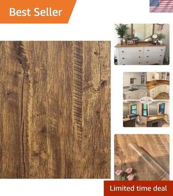 Chic Removable Wood Grain Wallpaper - Vintage Peel & Stick for Home Makeover