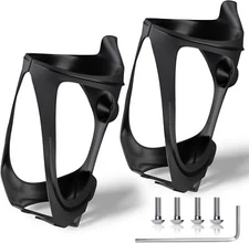 2 Bike Water Bottle Cage Holder Mount Bicycle Cycling Drink Cup Plastic w/ Bolts