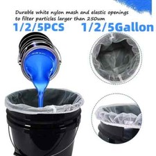 1/2/5Pcs Dacron Paint Screen Net Fine Mesh Filter Bag Paint Strainer Bags NEW UK