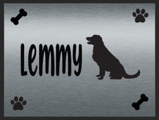 Personalised Dog Plaque Kennel Home Metal Sign ANY NAME any image 