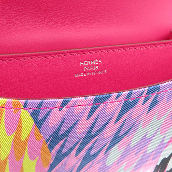 Hermes Constance 3 Crossbody Bag Kyoto Marble Pink Shoulder Purse Auth New Rare image 9