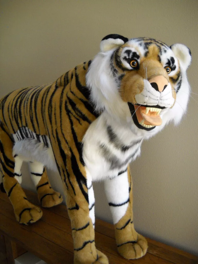 Life Size and Realistic Standing Plush Bengal TIGER -- NEW !