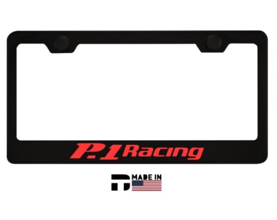 Buddy Club P1 Racing Wheels Black License Plate Frame | Street Racing USA