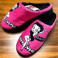 7-7.5 Womens Kawaii Betty Boop Pink sandal slipper shoes NEW Discontinued Unused