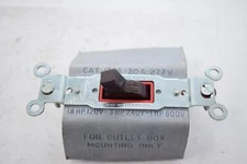 NEW Hubbell Motor Control Switch 1386 20A Black Red 