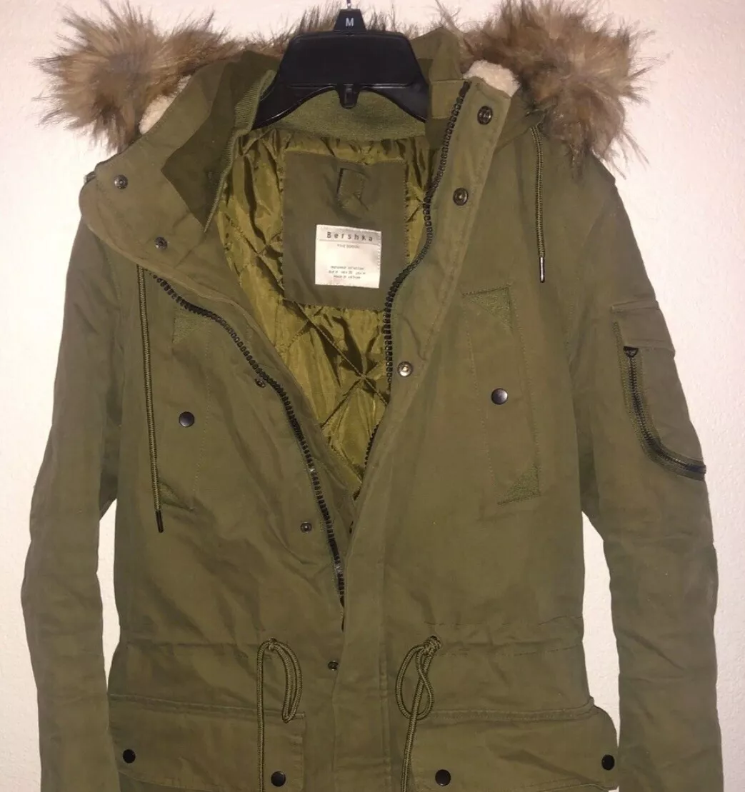 BERSHKA Dark Winter Military-Look Fur M Christmas BirthdayGift eBay