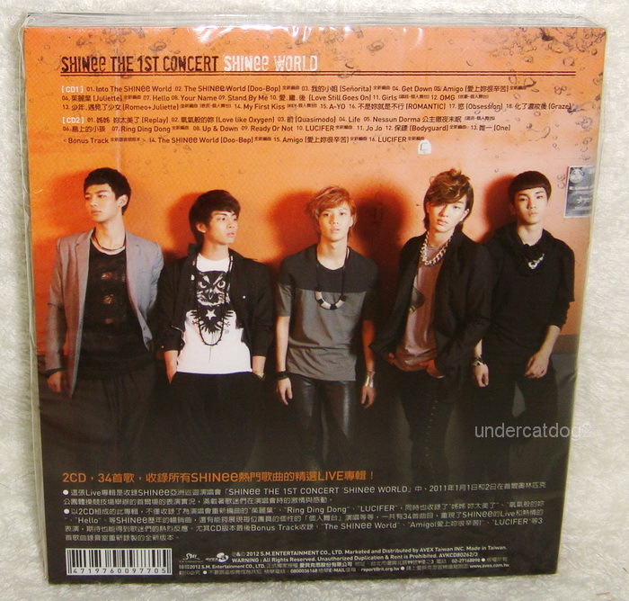 SHINee The 1st Concert Album SHINee World Taiwan 2-CD+44P booklet