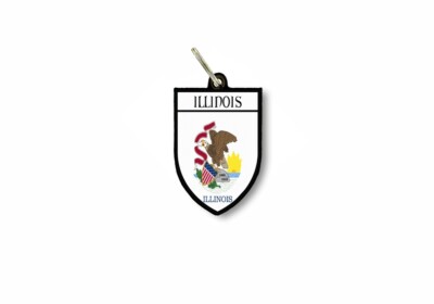schlüsselanhänger schlüsselband flagge flaggen schild wappen stadt usa illinois