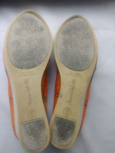 American Eagle donna arancione fiocco plateau zeppa tacco TG 6 - Foto 10 di 10