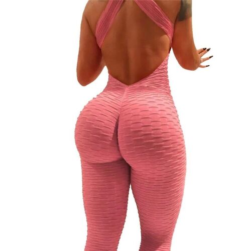 Women Soft Jumpsuit Yoga Leggings Anti Cellulite Pants Gym Trousers - Picture 12 of 31