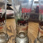 Vintage Budweiser Clydesdales Winter Scene Pilsner Beer Glasses 1989 - Set of 5 — photo 4
