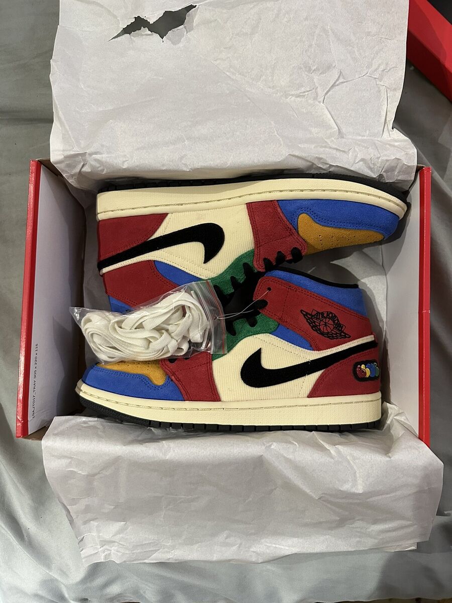 Nike Air Jordan 1 Mid Blue The Great Fearless Red Blue Nike Air Jordan 1 Mid Blue The Great Fearless Red Blue
