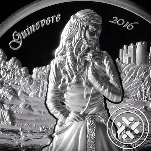 2016 $10 Cook Islands 2 oz Silver NGC PF70 Ultra Cameo High Relief - Guinevere