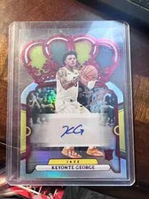 2023-24 Panini Crown Royale - Rookie Crown Autographs Keyonte George #RC-KEY Red