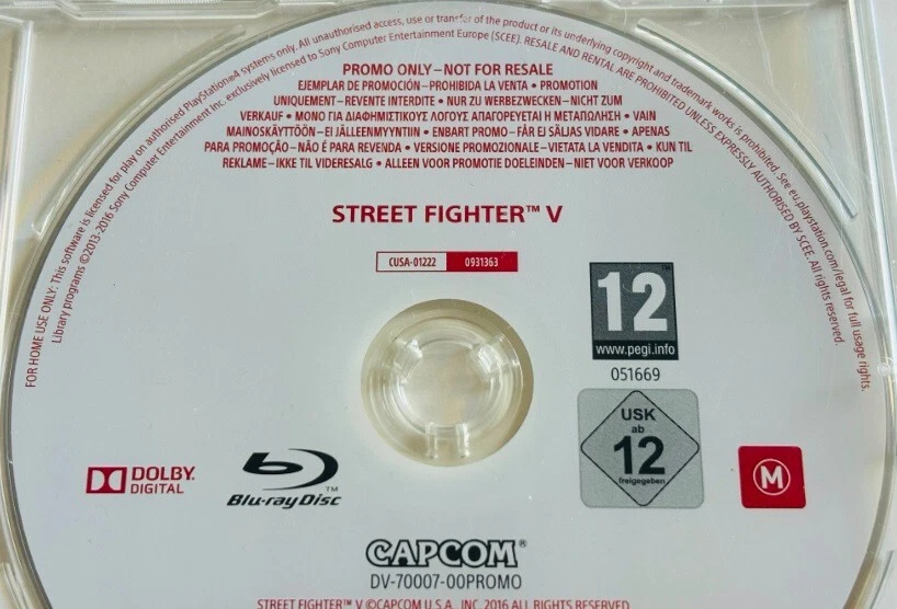 PS4: Street Fighter V PROMOTIONAL COPY RARE Great Condition Disc Only CAPCOM - Image 3 of 3