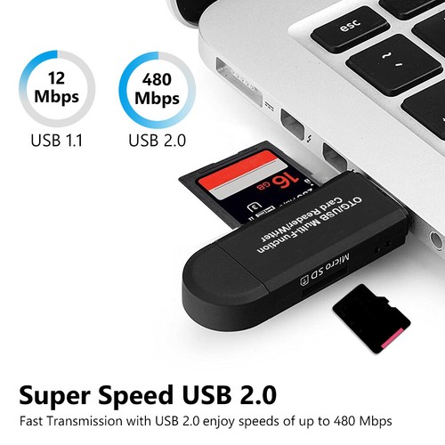 USB 2.0 SD Card Reader Micro SD To Micro USB OTG Adapter For SDHC/SDXC/SD/MMC 3 - Picture 6 of 11
