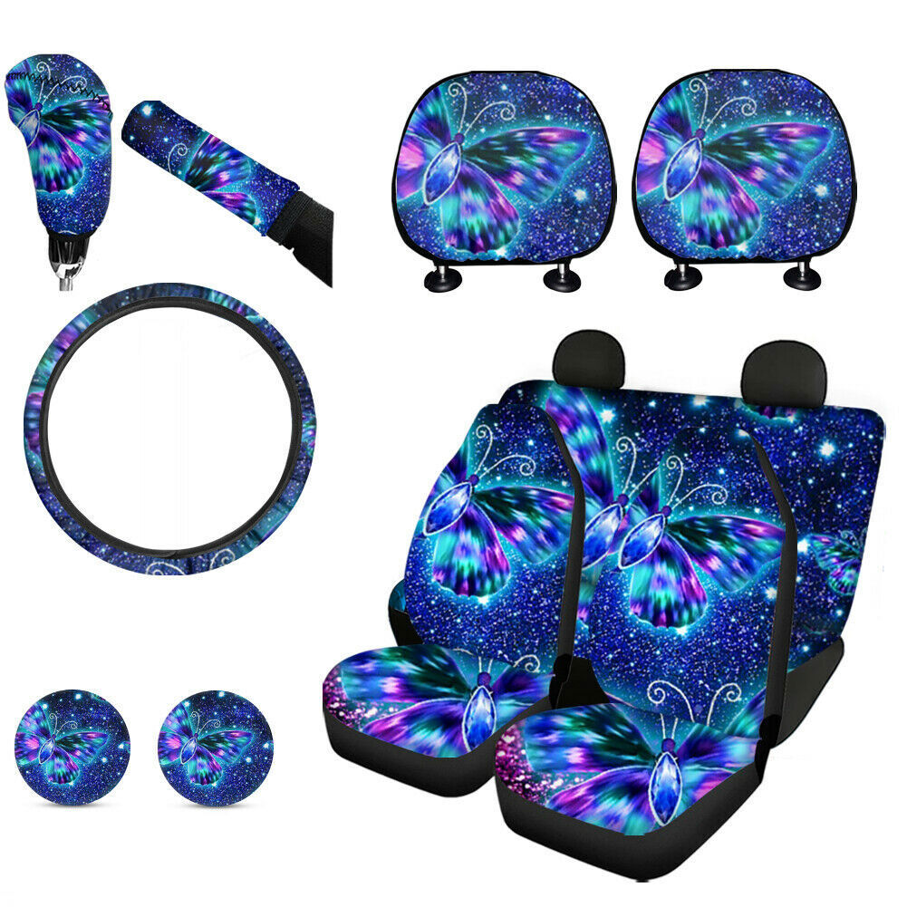 Car Seat Cover Steering Wheel Cover Universal Cup Holder Coaster Ladies Gift-image