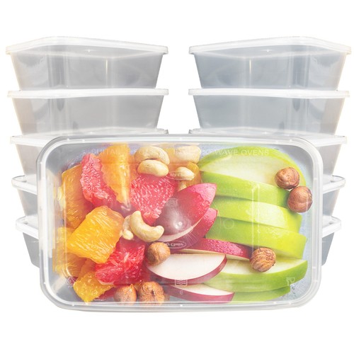20 x PLASTIC 750ml MICROWAVE FOOD TAKEAWAY CONTAINERS WITH LIDS FREEZER STORAGE - Picture 5 of 6