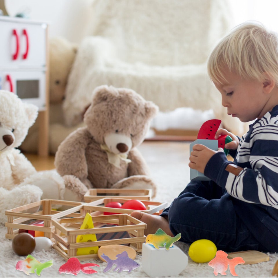 12 Pcs Fake Fish Tank Toys for Goldfish Kids Children's Mini eBay