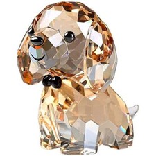 3.1"Crystal Dog Cute Figurine Animal Collectible Ornament Beautifully Lovely