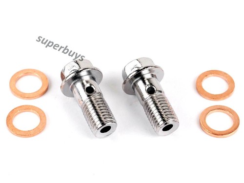6pcs M10 x 1.0mm Brake Banjo Bolt Copper Crush Sump Motorcycle Bike Car Line - Picture 2 of 3