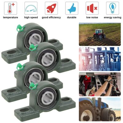4 Stück UCP204 Lagerbock UCP 204 Stehlager 20 mm Welle Gehäuselager Satz DHL