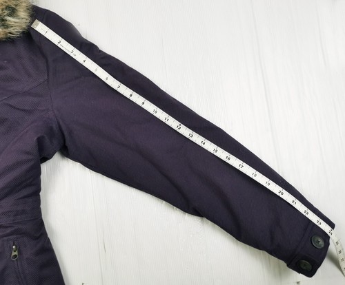 HOT Women THE NORTH FACE PRIMALOFT DOUBLE BREAST FUR Collar PURPLE TRENCH Coat M - Picture 12 of 17