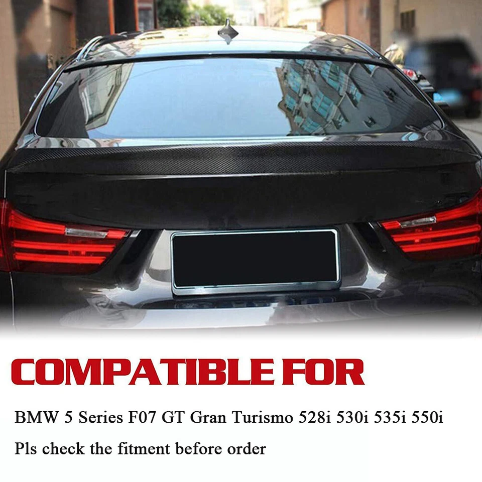 Para BMW 5 Series F07 535iGT 2010-2013 porta-malas traseiro de fibra de carbono asa de bota spoiler - Imagem 2 de 4
