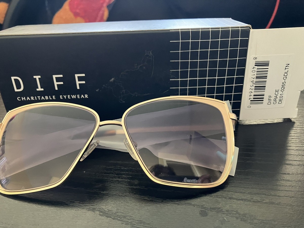 Diff Gold Taupe Rose Mirror Womens Sunglasses | eBay