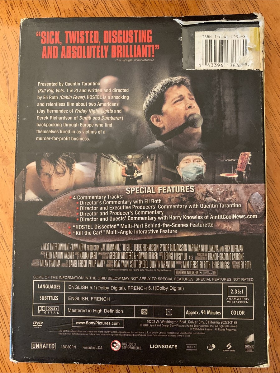 Hostel (DVD, 2006, Unrated Edition) 43396138384| eBay
