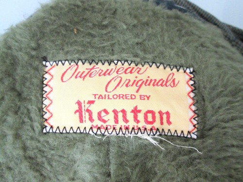 VGC Vtg 60s Rat Pack Green Teal Check Canvas Overcoat Raincoat Coat Zip Lining L - Picture 7 of 8
