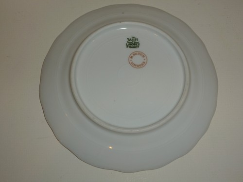 Stunning Vintage Set 8 M. Redon Limoges Small Plates, Floral Garland Design - Picture 4 of 6