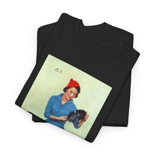 Japanese Young Woman Record Collector Ai Rabu Binīru T-Shirt, Music Lover Gift, - Picture 31 of 109