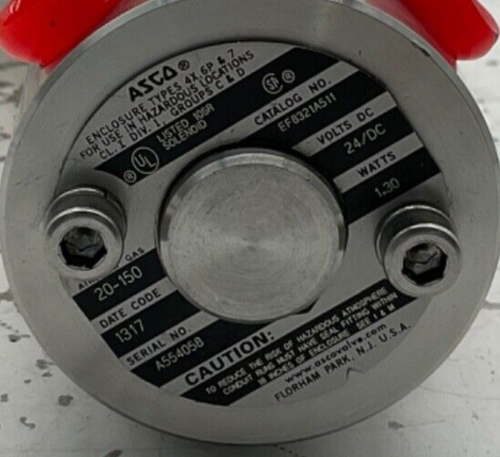 NEU ASCO EF8321A511 MAGNETANTRIEB FÜR 24VDC 1,30 WATT 20/150 PSI - Bild 2 von 9