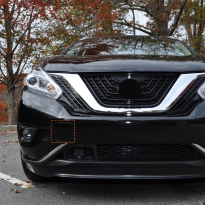 Front Bumper Cover 622A0-5AA1H Goholy Car Front Bumper Tow Hook Cover Compatible With Nissan Murano 2015 2016 2017 2018 Trailer Cover Cap 622A0-5AA1H 622A0-5AA0H 622A0-5BC0H Small Lid Towing Eye Cap Silver Gray - View #5