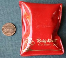 1960s Reddy Kilowatt Electricity Mascot vinyl pouch with raincap bonnet inside--